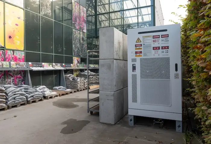 Foto van de Huawei machine bij Eurofleur.